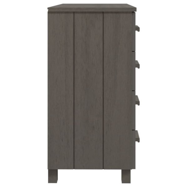 vidaXL Sideboard HAMAR Light Gray 31.1"x15.7"x31.5" Solid Wood Pine - Image 4