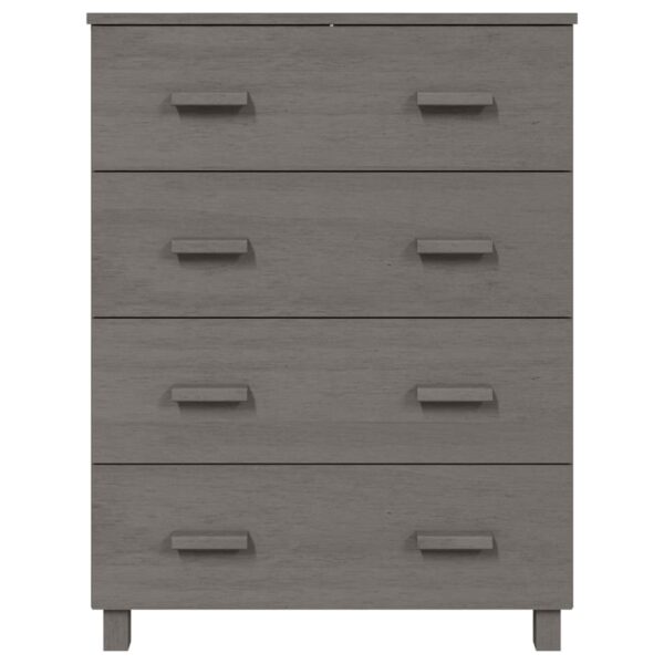 vidaXL Sideboard HAMAR Light Gray 31.1"x15.7"x40.7" Solid Wood Pine - Image 3