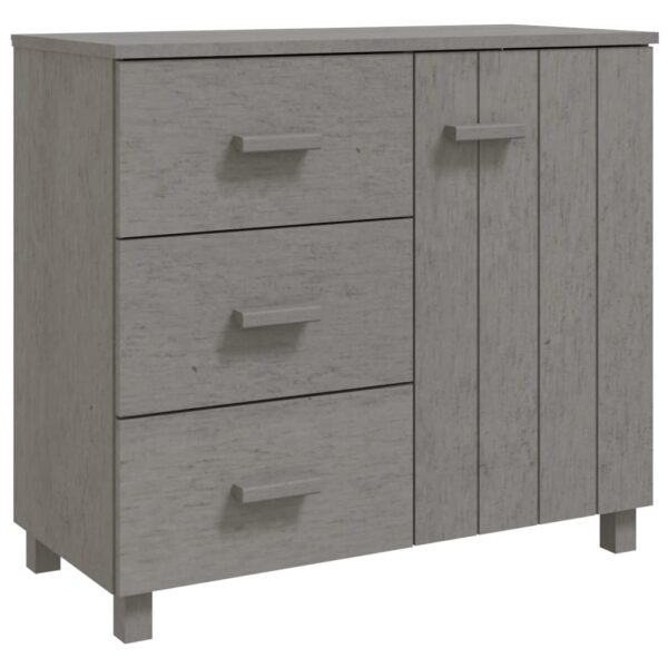 vidaXL Sideboard HAMAR Light Gray 35.4"x15.7"x31.5" Solid Pinewood - Image 2