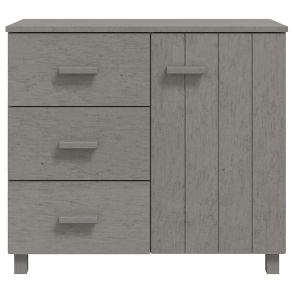 vidaXL Sideboard HAMAR Light Gray 35.4"x15.7"x31.5" Solid Pinewood - Image 3