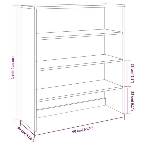 vidaXL Top for Highboard HAMAR Dark Gray 35.4"x11.8"x39.4" Solid Wood Pine - Image 8