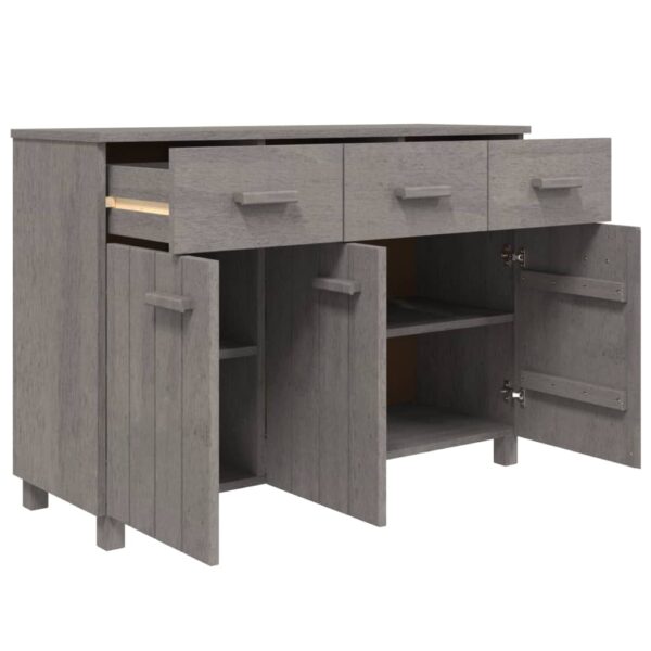 vidaXL Sideboard HAMAR Light Gray 44.5"x15.7"x31.5" Solid Wood Pine - Image 3