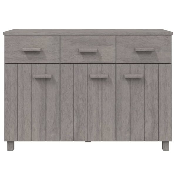 vidaXL Sideboard HAMAR Light Gray 44.5"x15.7"x31.5" Solid Wood Pine - Image 4