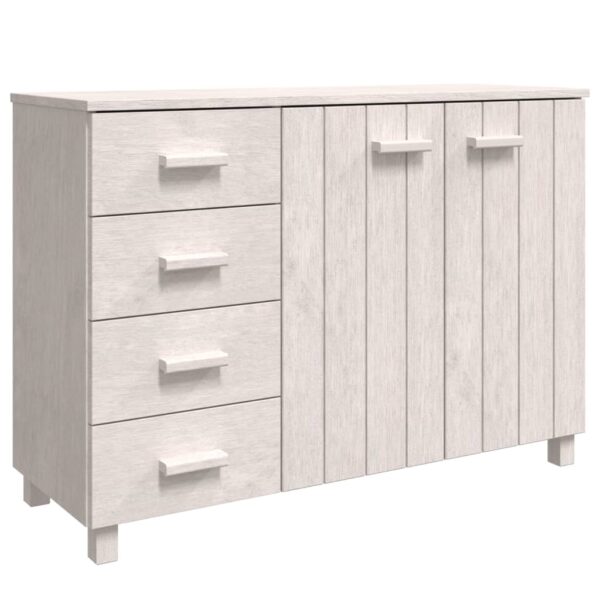 vidaXL Sideboard HAMAR White 44.5"x15.7"x31.5" Solid Wood Pine - Image 2