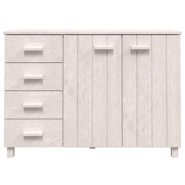 vidaXL Sideboard HAMAR White 44.5"x15.7"x31.5" Solid Wood Pine - Image 4