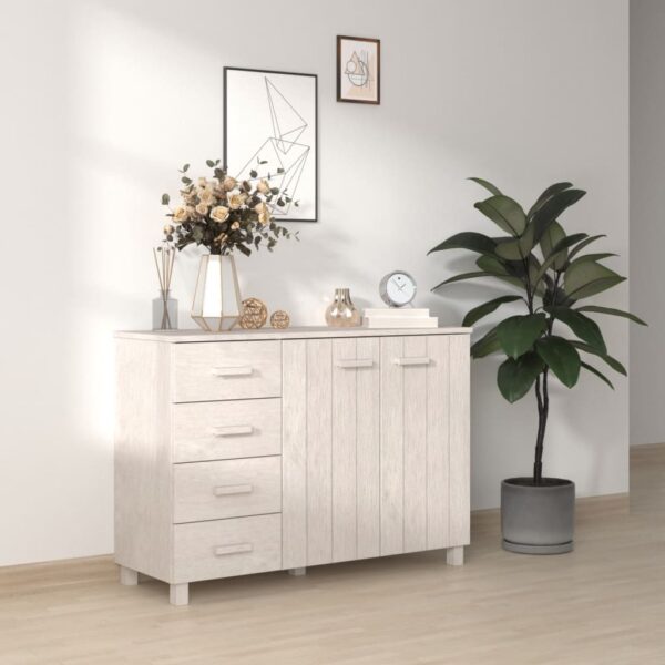 vidaXL Sideboard HAMAR White 44.5"x15.7"x31.5" Solid Wood Pine