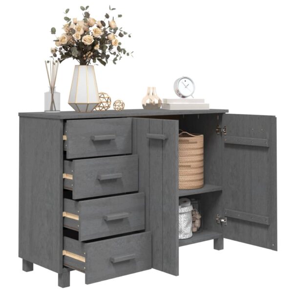 vidaXL Sideboard HAMAR Dark Gray 44.5"x15.7"x31.5" Solid Wood Pine - Image 7