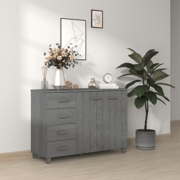 vidaXL Sideboard HAMAR Dark Gray 44.5"x15.7"x31.5" Solid Wood Pine