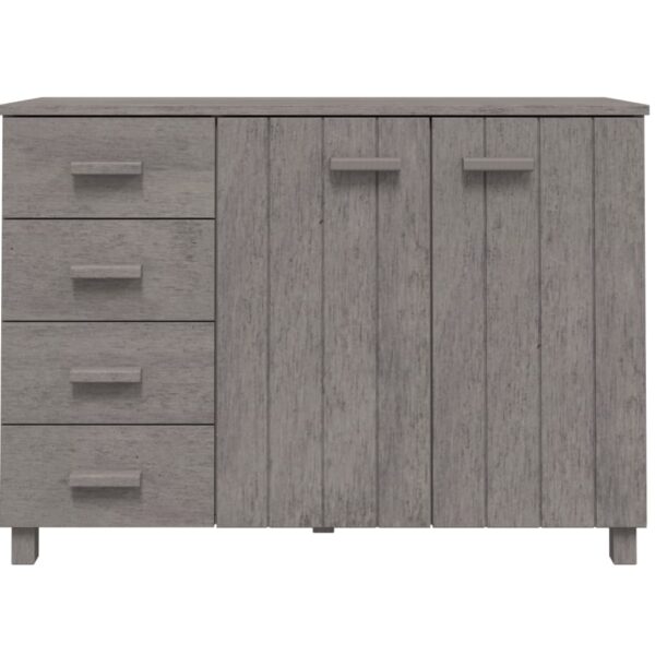 vidaXL Sideboard HAMAR Light Gray 44.5"x15.7"x31.5" Solid Wood Pine - Image 4