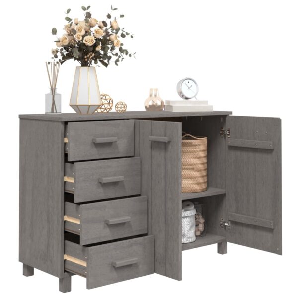 vidaXL Sideboard HAMAR Light Gray 44.5"x15.7"x31.5" Solid Wood Pine - Image 7