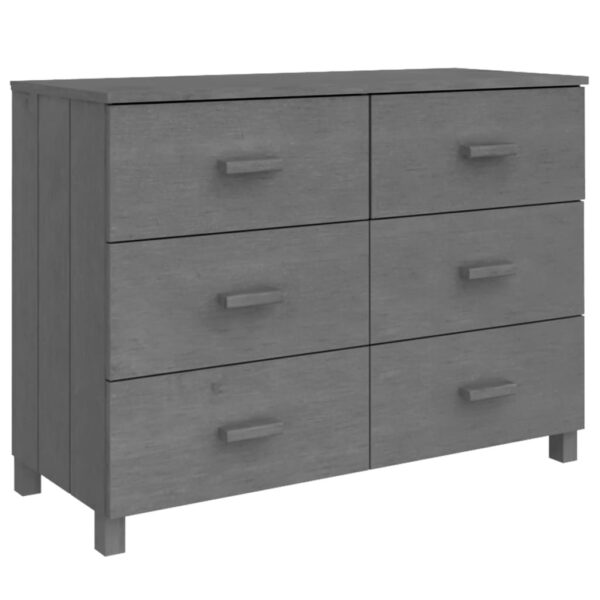 vidaXL Sideboard HAMAR Dark Gray 44.5"x15.7"x31.5" Solid Wood Pine - Image 2