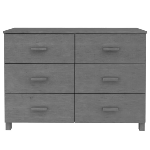 vidaXL Sideboard HAMAR Dark Gray 44.5"x15.7"x31.5" Solid Wood Pine - Image 5