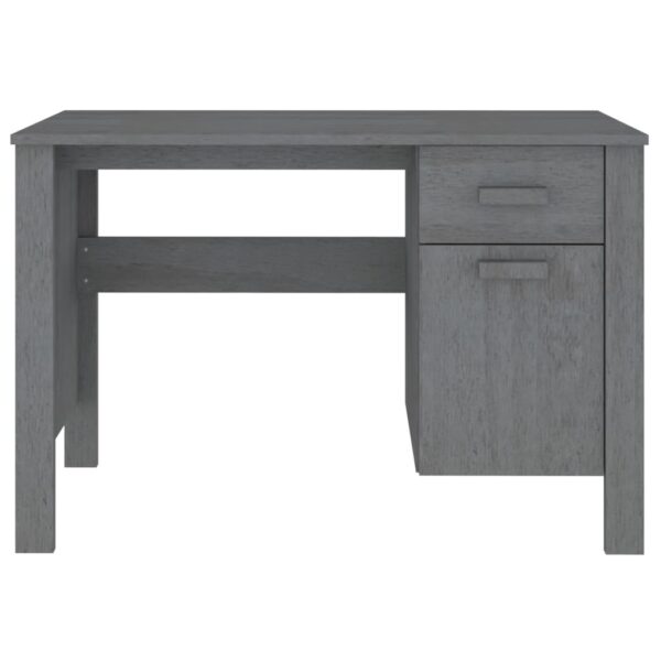 vidaXL Desk HAMAR Dark Gray 44.5"x19.7"x29.5" Solid Wood Pine - Image 5