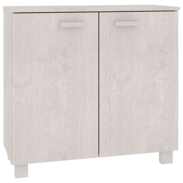 vidaXL Sideboard HAMAR White 33.5"x13.8"x31.5" Solid Wood Pine - Image 2