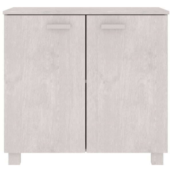 vidaXL Sideboard HAMAR White 33.5"x13.8"x31.5" Solid Wood Pine - Image 3