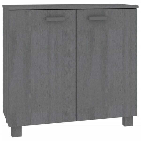 vidaXL Sideboard HAMAR Dark Gray 33.5"x13.8"x31.5" Solid Wood Pine - Image 2