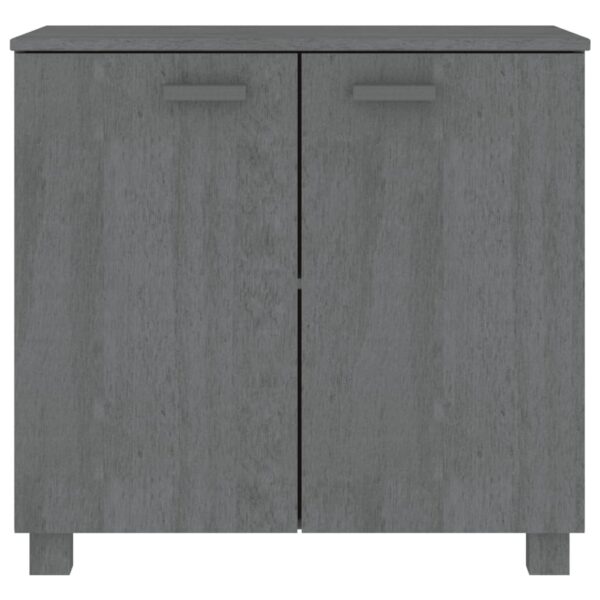 vidaXL Sideboard HAMAR Dark Gray 33.5"x13.8"x31.5" Solid Wood Pine - Image 3