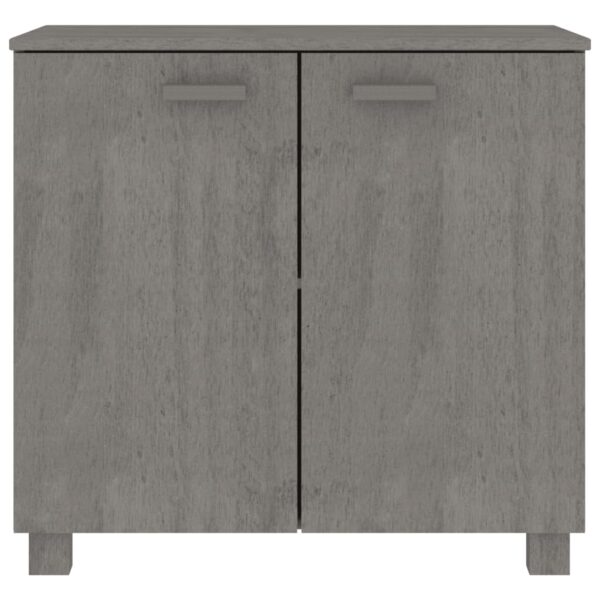 vidaXL Sideboard HAMAR Light Gray 33.5"x13.8"x31.5" Solid Wood Pine - Image 3