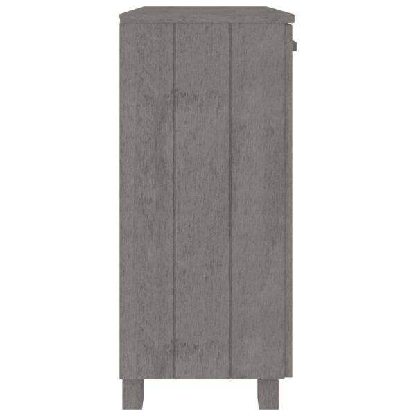 vidaXL Sideboard HAMAR Light Gray 33.5"x13.8"x31.5" Solid Wood Pine - Image 5