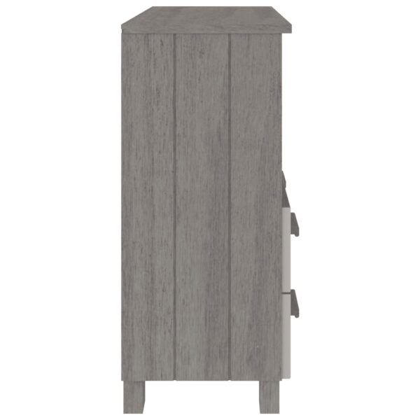 vidaXL Sideboard HAMAR Light Gray 33.5"x13.8"x31.5" Solid Wood Pine - Image 6