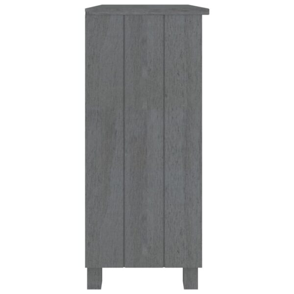 vidaXL Sideboard HAMAR Dark Gray 33.5"x13.8"x31.5" Solid Wood Pine - Image 4