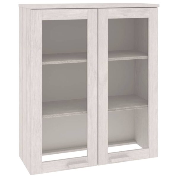 vidaXL Top for Highboard HAMAR White 33.5"x13.8"x39.4" Solid Wood Pine - Image 2