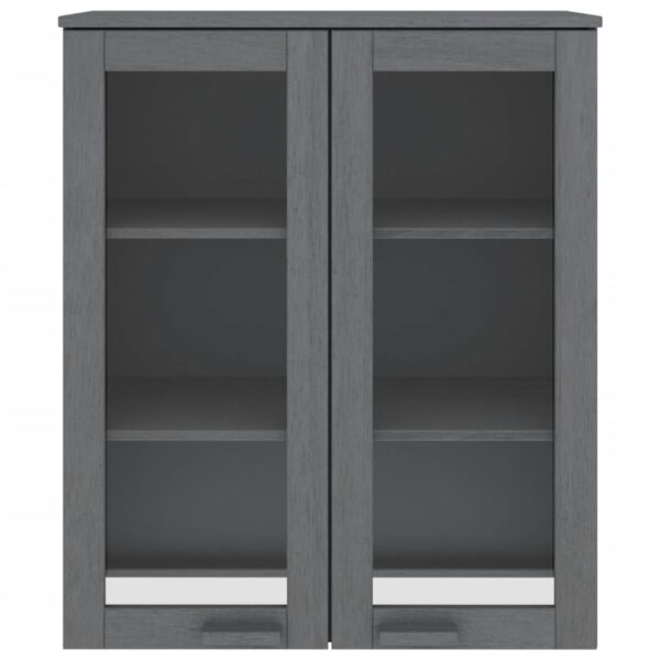 vidaXL Top for Highboard HAMAR Dark Gray 33.5"x13.8"x39.4" Solid Wood Pine - Image 3