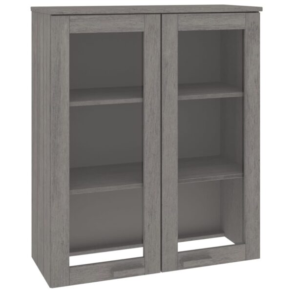 vidaXL Top for Highboard HAMAR Light Gray 33.5"x13.8"x39.4" Solid Wood Pine - Image 2