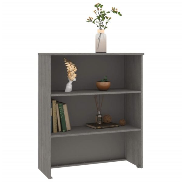 vidaXL Top for Highboard HAMAR Light Gray 33.5"x13.8"x39.4" Solid Wood Pine - Image 5