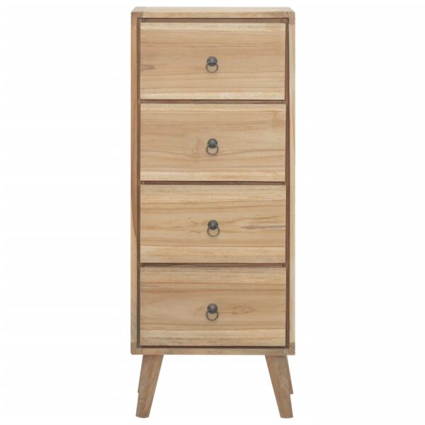 vidaXL Chest of Drawers 15.7"x11.8"x39.4" Solid Wood Teak - Image 2