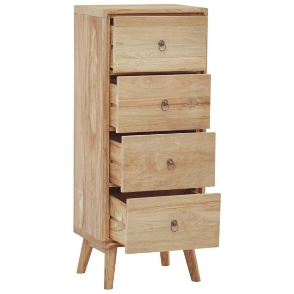 vidaXL Chest of Drawers 15.7"x11.8"x39.4" Solid Wood Teak - Image 3