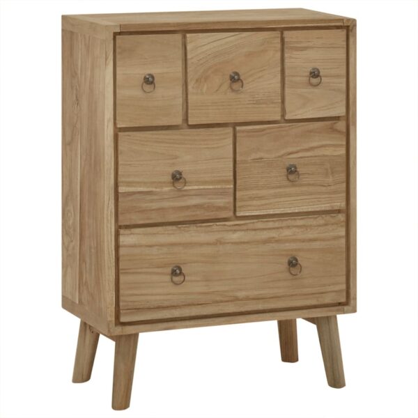 vidaXL Chest of Drawers 22"x11.8"x31.5" Solid Wood Teak