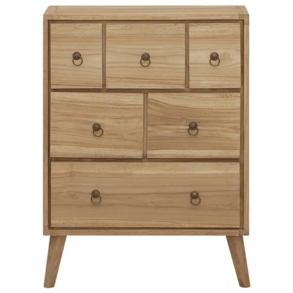 vidaXL Chest of Drawers 22"x11.8"x31.5" Solid Wood Teak - Image 2