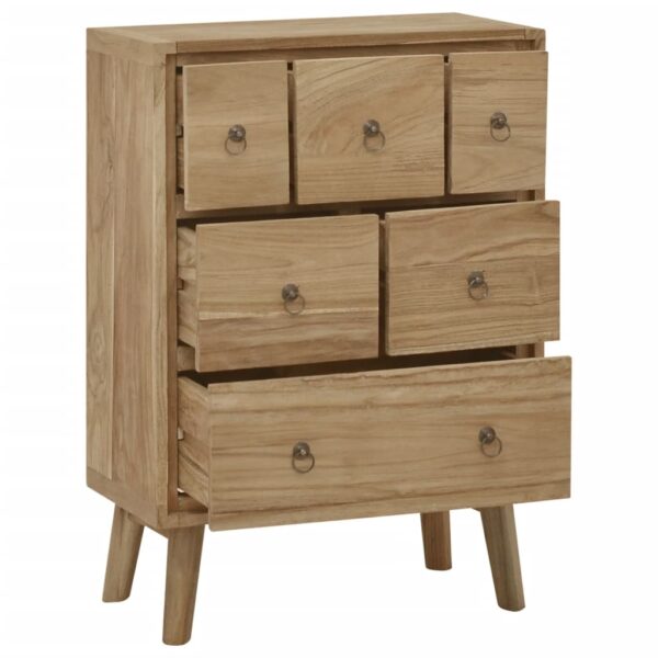 vidaXL Chest of Drawers 22"x11.8"x31.5" Solid Wood Teak - Image 3