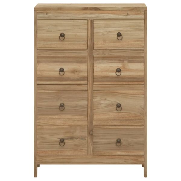 vidaXL Chest of Drawers 21.7"x11.8"x35.4" Solid Wood Teak - Image 2