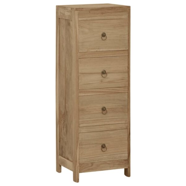 vidaXL Chest of Drawers 11.8"x11.8"x35.4" Solid Wood Teak