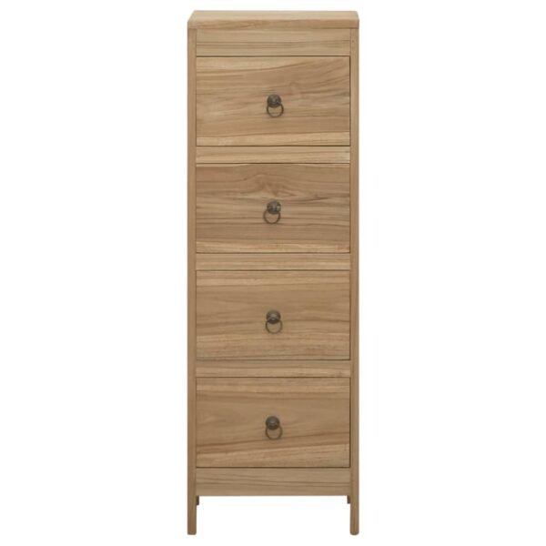 vidaXL Chest of Drawers 11.8"x11.8"x35.4" Solid Wood Teak - Image 2