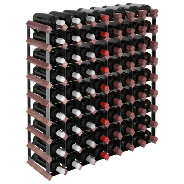 vidaXL Wine Rack for 72 Bottles Brown Solid Wood Pine - Image 3