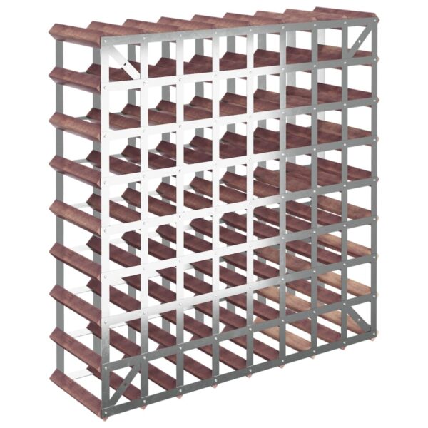 vidaXL Wine Rack for 72 Bottles Brown Solid Wood Pine - Image 6