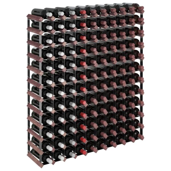 vidaXL Wine Rack for 120 Bottles Brown Solid Wood Pine - Image 3