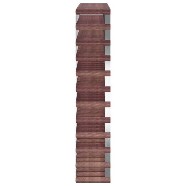 vidaXL Wine Rack for 120 Bottles Brown Solid Wood Pine - Image 5