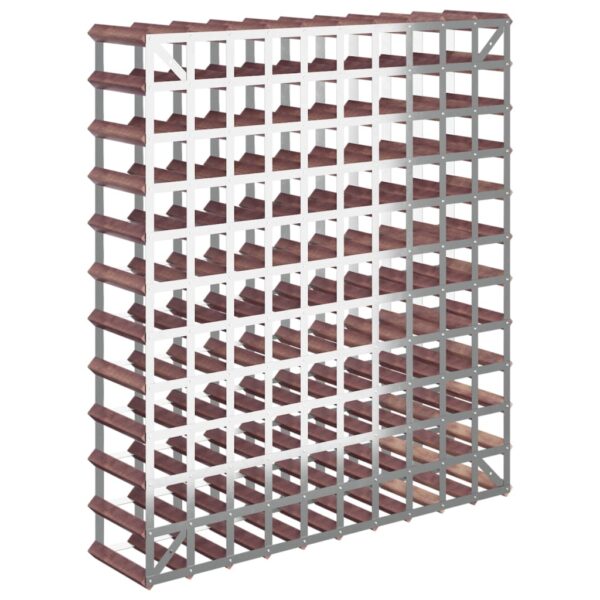 vidaXL Wine Rack for 120 Bottles Brown Solid Wood Pine - Image 6