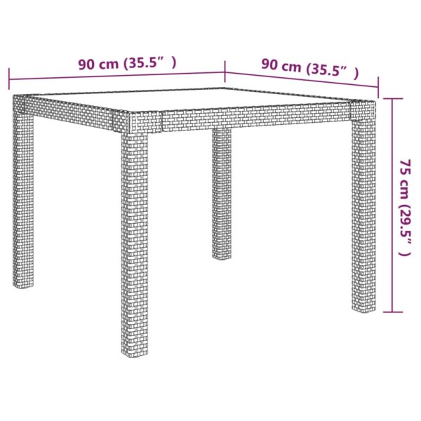 vidaXL 3 Piece Patio Dining Set with Cushions Poly Rattan Black - Image 6