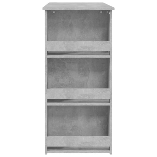 vidaXL Bar Table with Storage Rack Concrete Gray 40.2"x19.7"x40.7" - Image 6