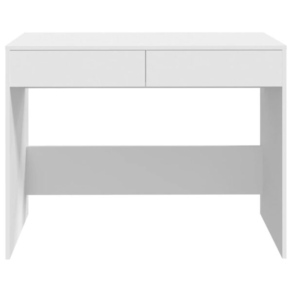 vidaXL Desk White 39.8"x19.7"x30.1" Engineered Wood - Image 5