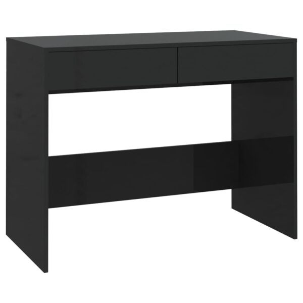 vidaXL Desk Black 39.8"x19.7"x30.1" Engineered Wood - Image 2