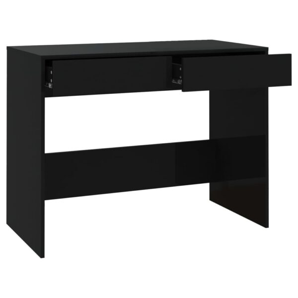 vidaXL Desk Black 39.8"x19.7"x30.1" Engineered Wood - Image 7