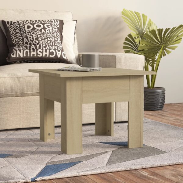 vidaXL Coffee Table Sonoma Oak 21.7"x21.7"x16.5" Engineered Wood