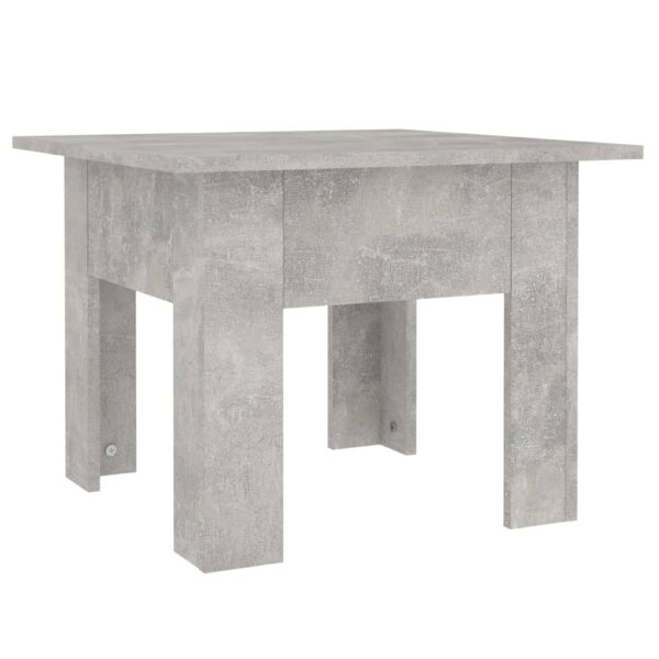 vidaXL Coffee Table Concrete Gray 21.7"x21.7"x16.5" Engineered Wood - Image 2