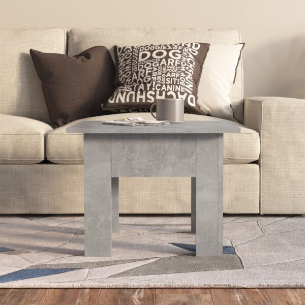 vidaXL Coffee Table Concrete Gray 21.7"x21.7"x16.5" Engineered Wood - Image 3